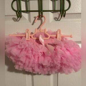 24 month pink and black ruffle tutu bloomer bundle